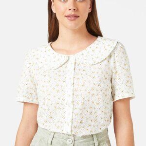 Princess Highway Calla Blouse Short Sleeve Daisy Print Size US 14/ AU 18